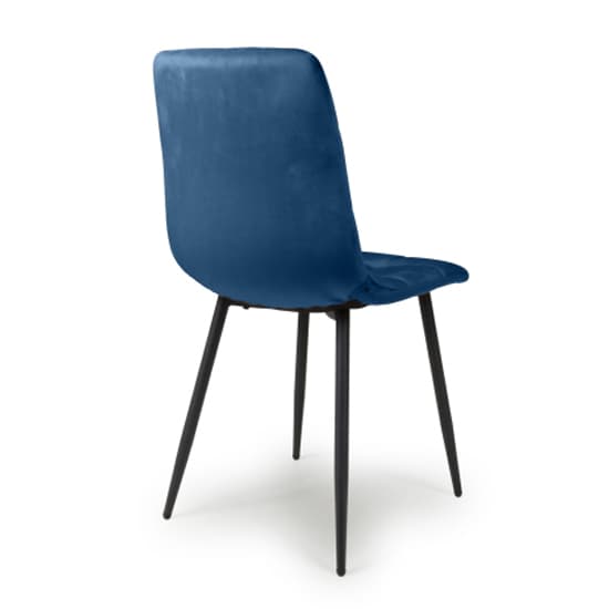 Massa Blue Brushed Velvet Dining Chairs In Pair_3