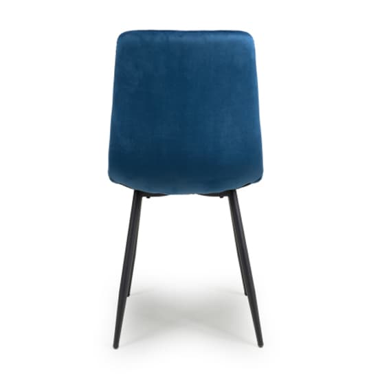 Massa Blue Brushed Velvet Dining Chairs In Pair_6