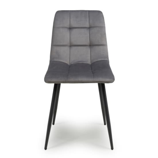 Massa Grey Brushed Velvet Dining Chairs In Pair_5