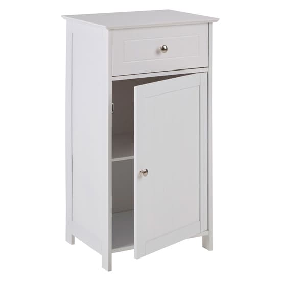 Matar Wooden Storage Cabinet With 1 Door And 1 Drawer In White_4