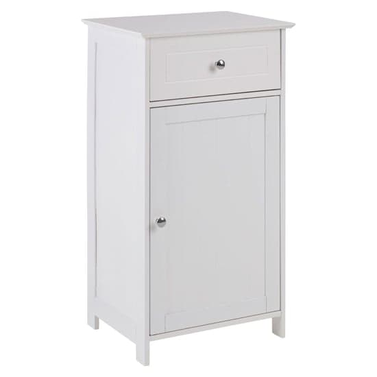 Matar Wooden Storage Cabinet With 1 Door And 1 Drawer In White_1