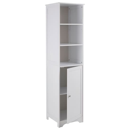 Matar Wooden Storage Cabinet With 1 Door In White_4