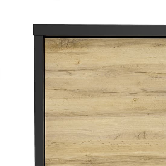 Matcher Wooden TV Stand With 1 Door 1 Drawer In Black And Oak_5