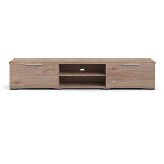 Matcher Wooden TV Stand With 2 Drawer 2 Shelves In Oak_2