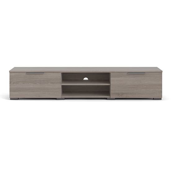 Matcher Wooden TV Stand With 2 Drawer 2 Shelves In Truffle Oak_4