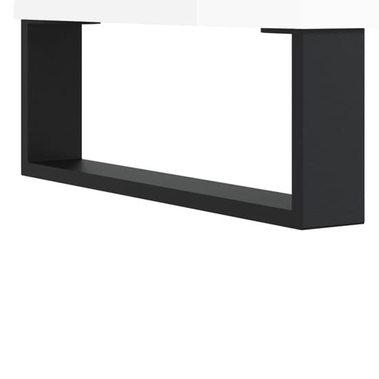 Mateo High Gloss TV Stand With 3 Flap Doors In White_6