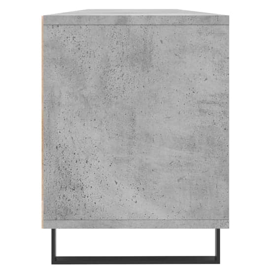 Mateo Wooden TV Stand With 3 Flap Doors In Concrete Effect_5