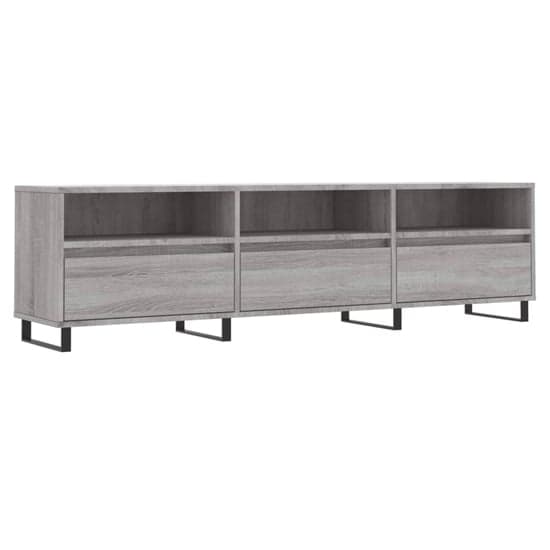 Mateo Wooden TV Stand With 3 Flap Doors In Grey Sonoma Oak_2