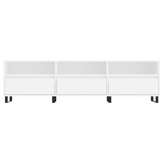 Mateo Wooden TV Stand With 3 Flap Doors In White_3