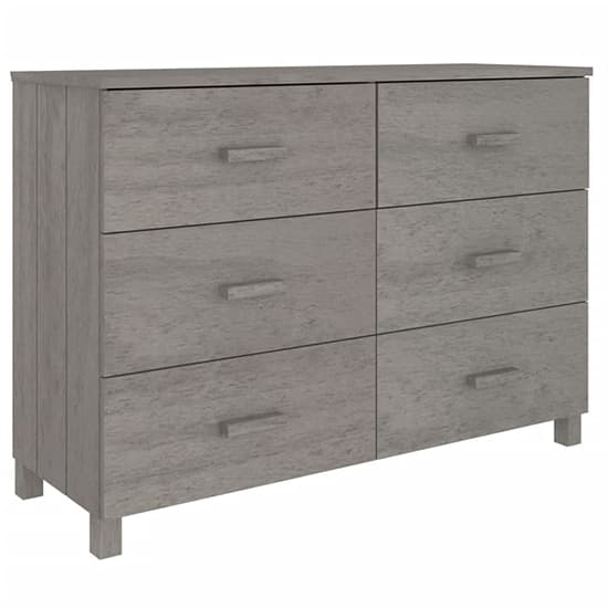 Matia Solid Pinewood Chest Of 6 Drawers In Light Grey_3
