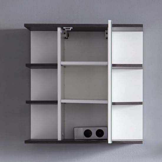 Matis Wall Mirrored Cabinet In White And Smoky Silver_2