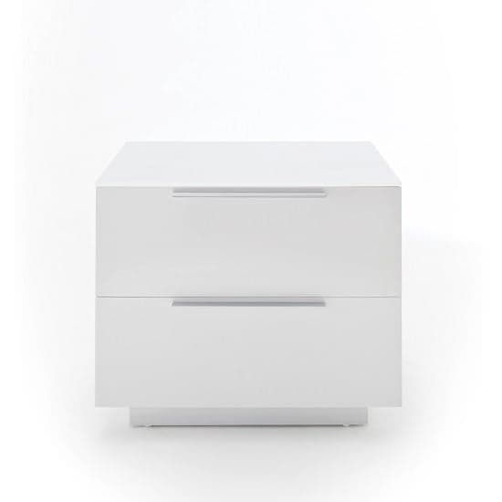 Fresh Bedside Cabinet In White Glass Top And High Gloss_2