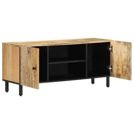 Matlock Wooden TV Stand With 2 Shelves and 2 Doors In Natural_2