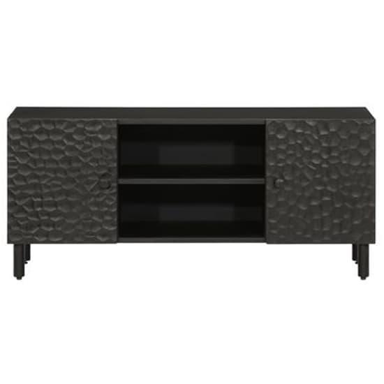 Matlock Wooden TV Stand With 2 Shelves and 2 Doors In Black_4