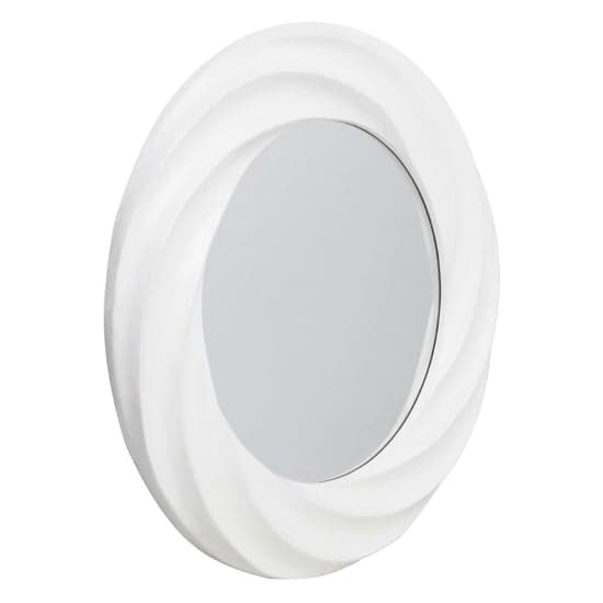 Mattidot Round Wall Mirror In White_2