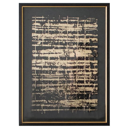 Mattis Coarse Print Framed Wall Art In Black And Gold_2