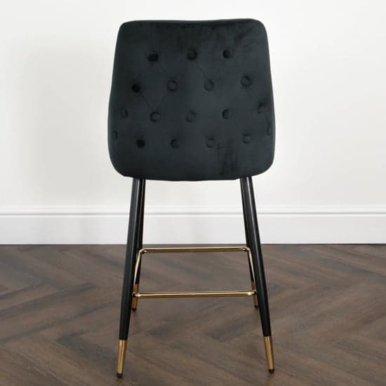 Maura Chesterfield Black Velvet Bar Chairs In Pair_6
