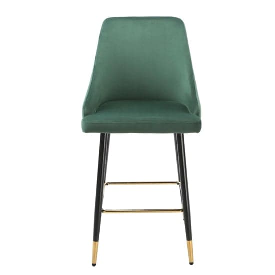 Maura Chesterfield Green Velvet Bar Chairs In Pair_2