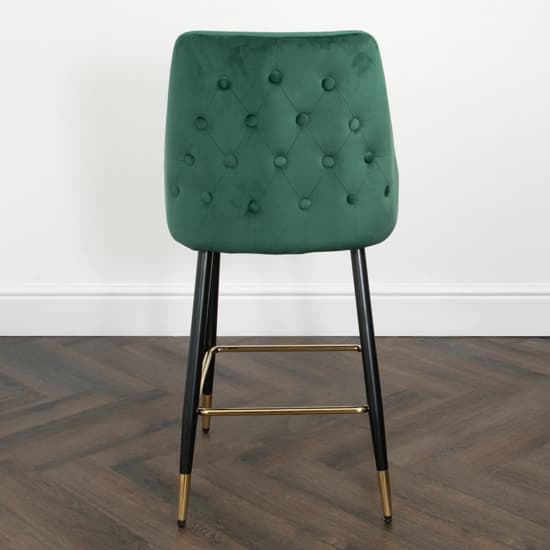 Maura Chesterfield Green Velvet Bar Chairs In Pair_6