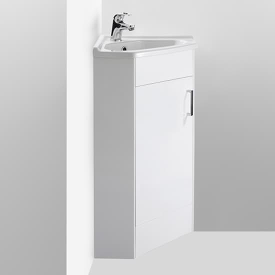 Mayetta 55cm 1 Door Corner Vanity With Basin In Gloss White_1