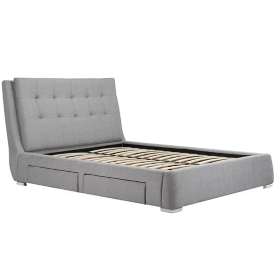 Mayfair Fabric King Size Bed With 4 Drawers In Grey_3