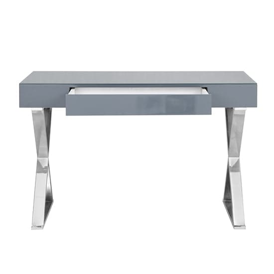 Mayline Glass Top High Gloss Laptop Desk In Grey_4