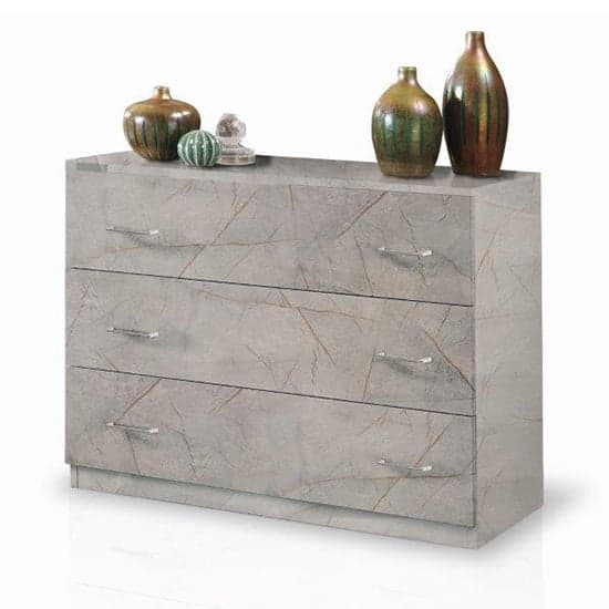 Mayon Wooden Chest Of Drawers In Grey Marble Effect_2