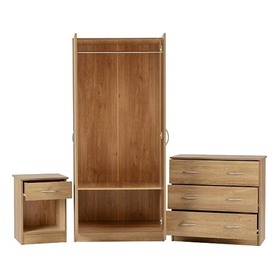 Mazi Wooden Bedroom Furniture Set With Wardrobe In Oak Effect_2
