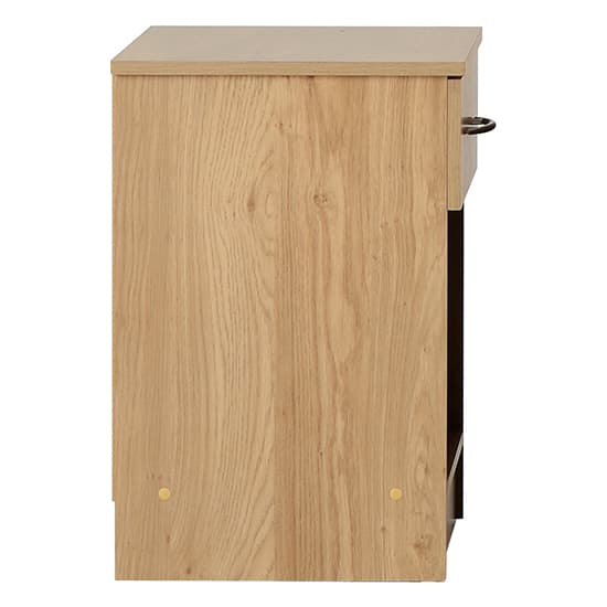 Mazi Wooden Bedside Cabinet With 1 Drawer In Oak Effect_3