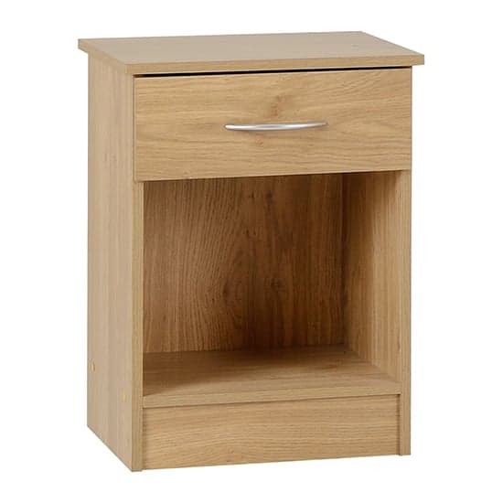 Mazi Wooden Bedside Cabinet With 1 Drawer In Oak Effect_1