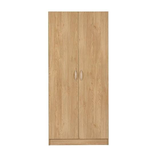 Mazi Wooden Wardrobe With 2 Doors In Oak Effect_1