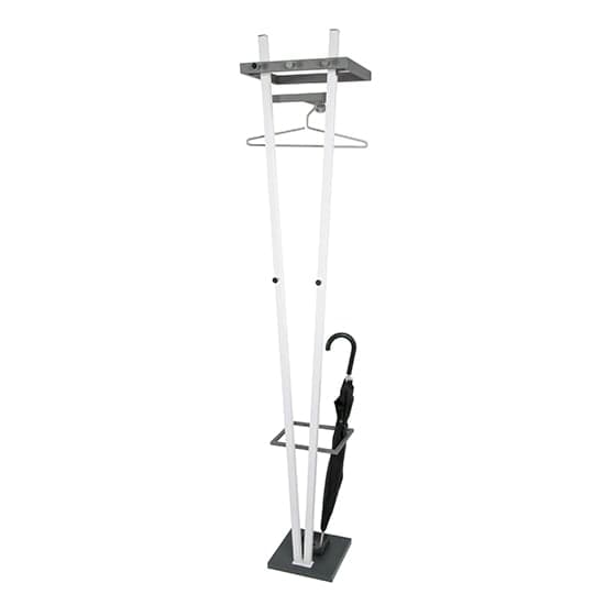 Mcdowell Metal Coat Stand With Umbrella Stand In White_2