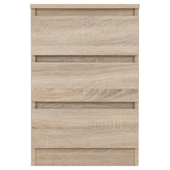 Mcgowen Sonoma Oak Wooden Bedside Cabinet 3 Drawers In Pair_4