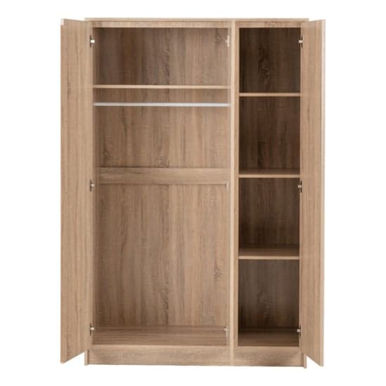 Mcgowen Wooden Bedroom Furniture Set 3 Doors Wardrobe In Oak_3