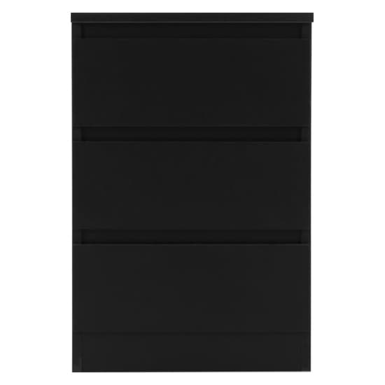 Mcgowen Wooden Bedside Cabinet With 3 Drawers In Black_3