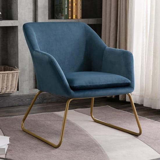 Mcnary Fabric Armchair In Blue_1