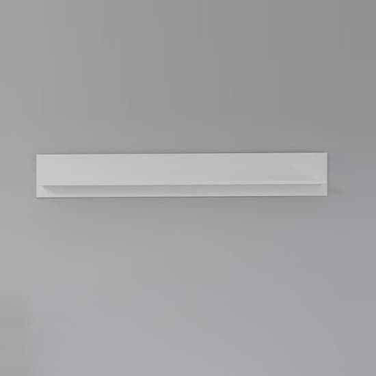 Median Wooden Wall Mounted Display Shelf In White