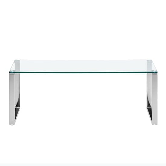 Megan Clear Glass Rectangular Coffee Table With Chrome Legs_5