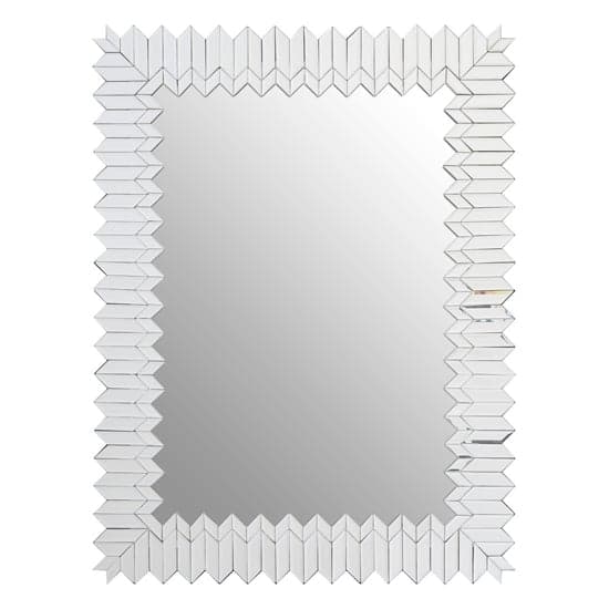 Mekbuda Rectangular Wall Bedroom Mirror In Silver Frame_1