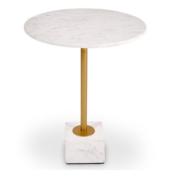 Mekbuda Round Marble Top Side Table With T Shaped Base_2