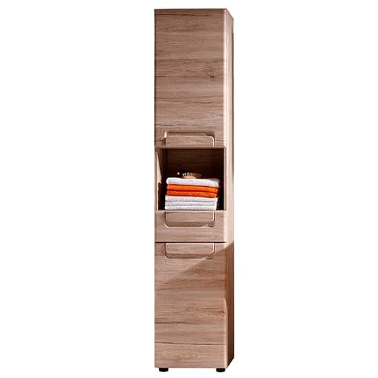 Melay Wooden Floor Bathroom Storage Cabinet In San Remo Oak_1