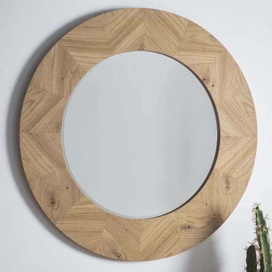 Melino Round Wall Mirror In Mat Lacquer Frame_3