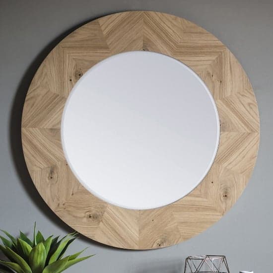 Melino Round Wall Mirror In Mat Lacquer Frame_1