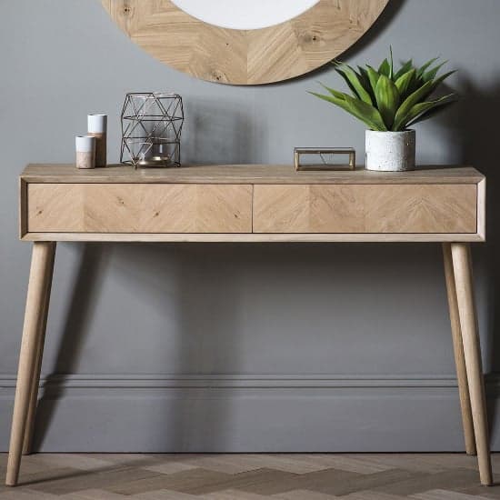 Melino Wooden Console Table With 2 Drawers In Mat Lacquer_1