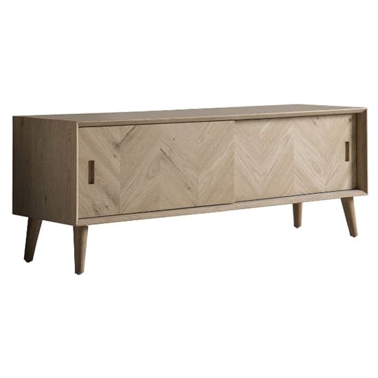 Melino Wooden TV Unit With Sliding Doors In Mat Lacquer_2