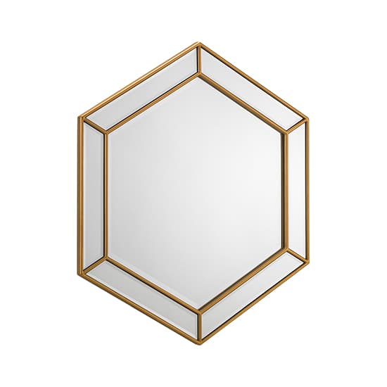 Macaulay Hexagonal Wall Mirror In Gold_2