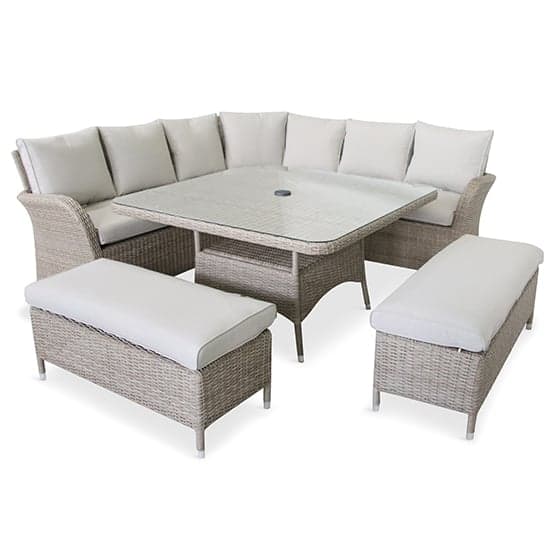 Meltan Outdoor Large Square Modular Dining Set In Sand_2