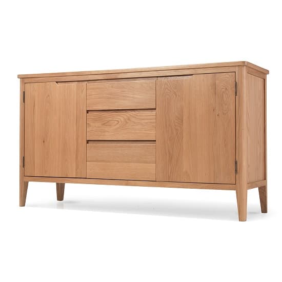 Melton Wooden Sideboard Wide In Natural Oak With 2 Doors_3