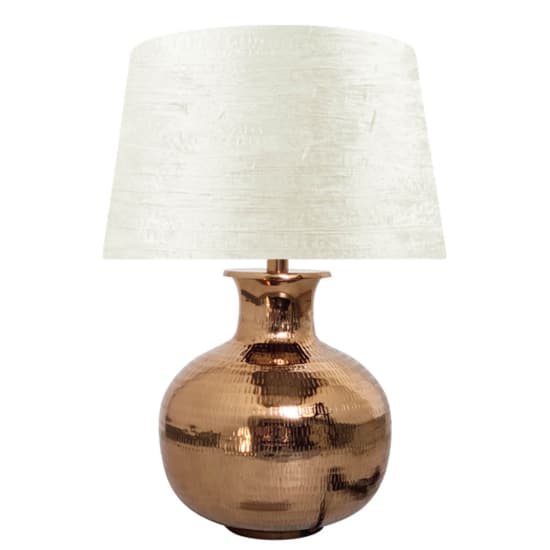 Melvin DrumShaped White Shade Table Lamp With Gold Base Furniture in