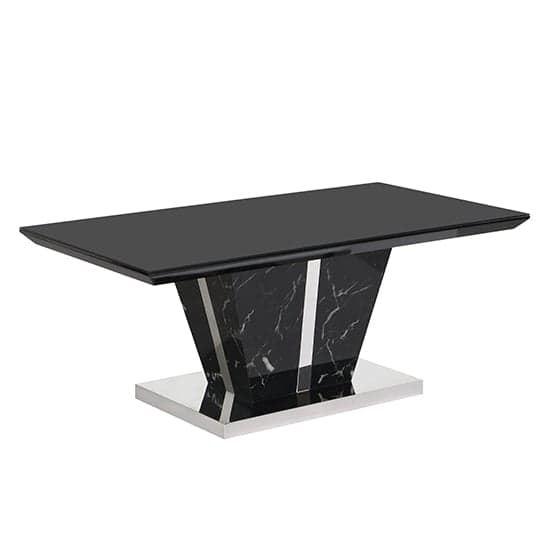 Memphis High Gloss Coffee Table In Milano Marble Effect Glass Top_5